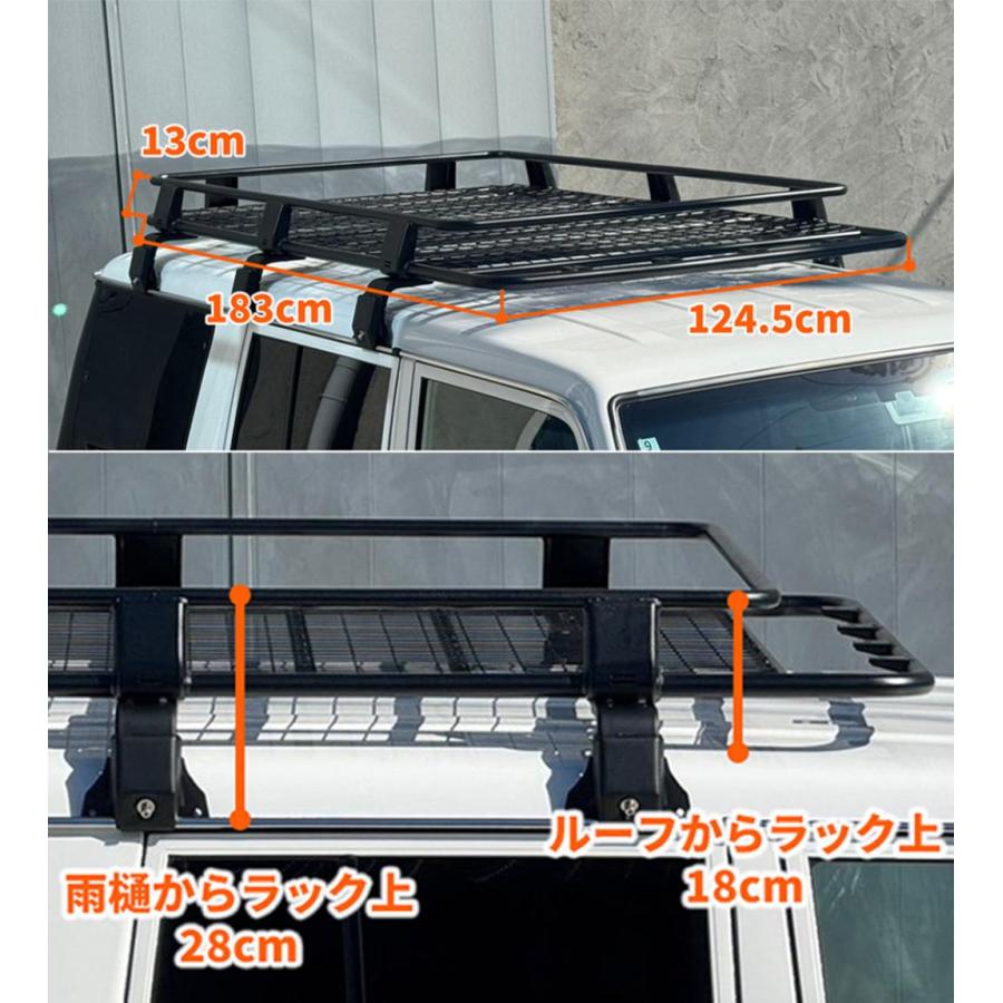 [GI★GEAR ジーアイ・ギア] ルーフラック ルーフキャリア (ショートタイプ) 新型 ランドクルーザー70 再再販 ランクル70 GDJ76W 2023年〜 | ランドクルーザー | 08