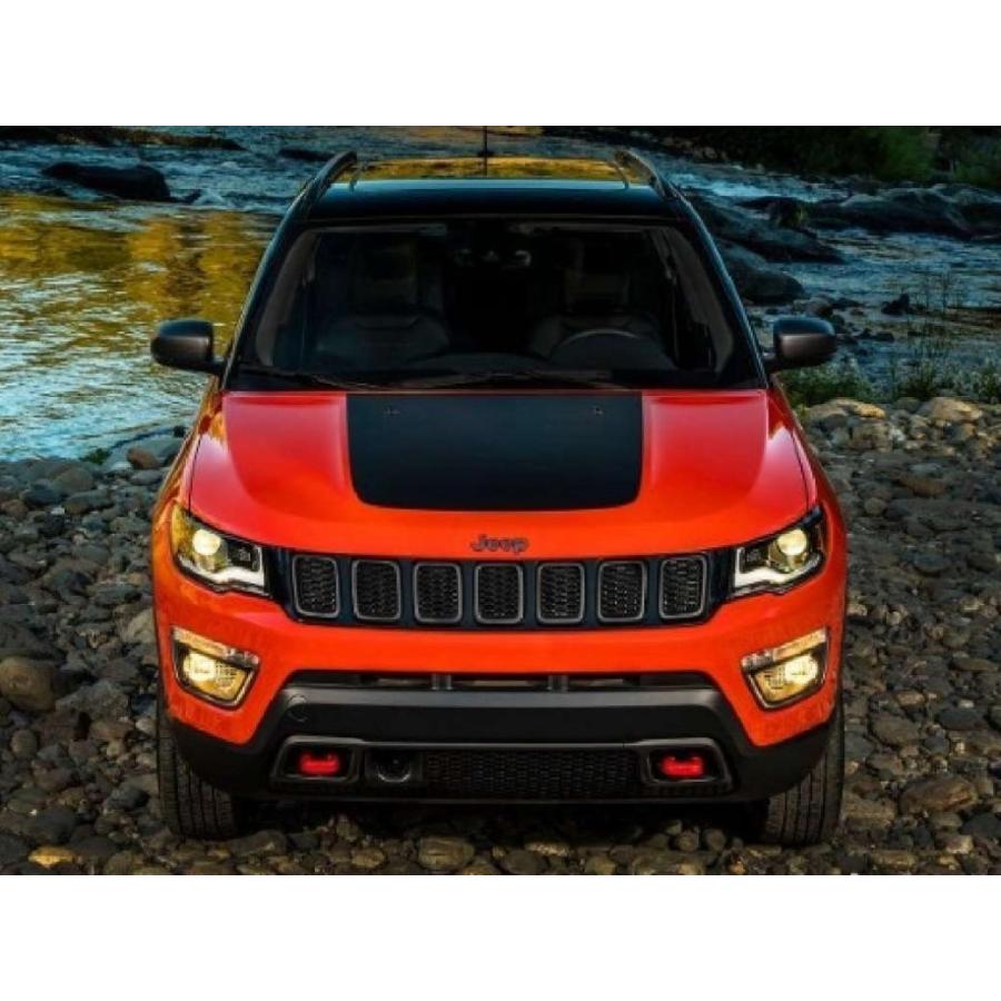 [Mopar モパー] ボンネットフードデカール ブラック JEEP ジープ コンパス MP (トレイルホーク) 2017年〜2019年/送料無料 82214631_1