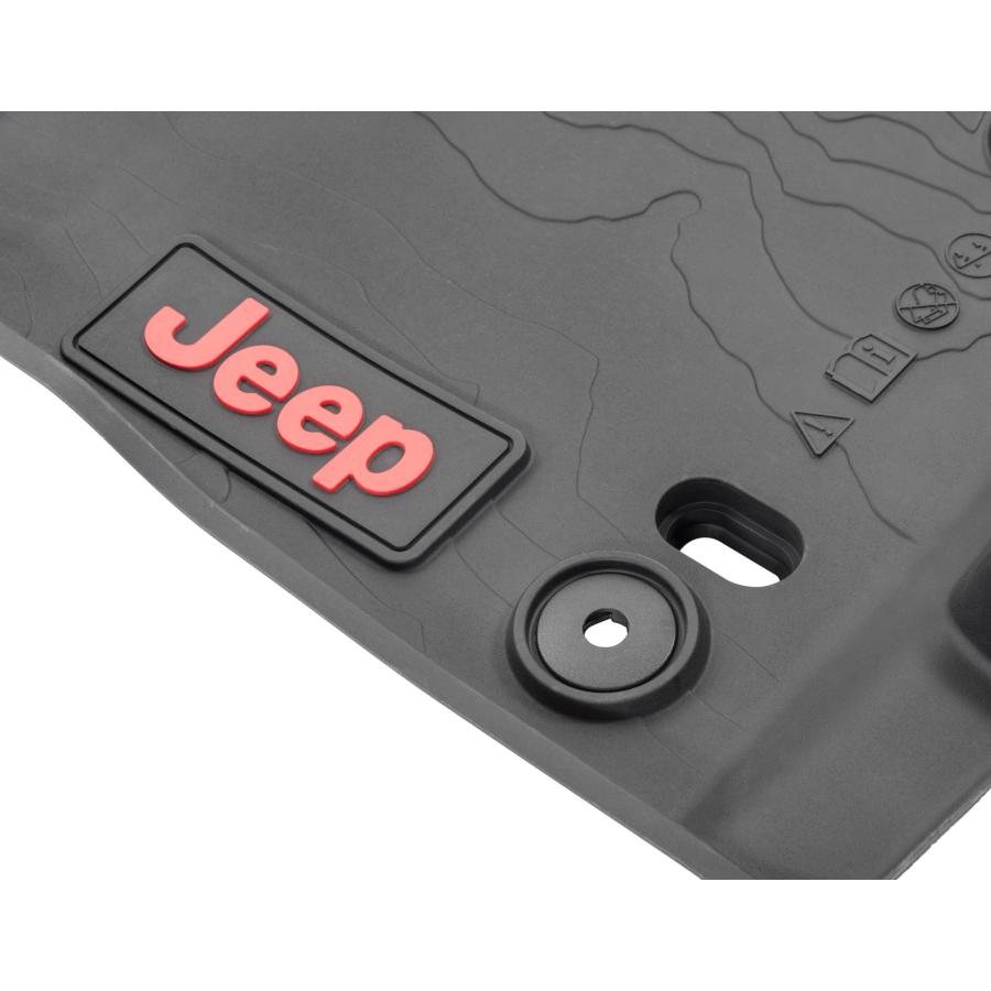 純正 JTグラディエーター 4ドア ラバーフロアマット JEEPロゴ MOPAR純正 ラバーマット JEEPロゴ入 フロアマット 前後 1台分