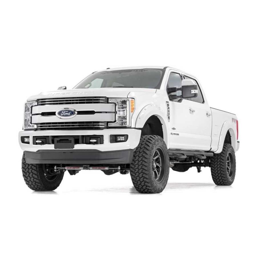 [ROUGH COUNTRY ラフカントリー] 4.5インチリフトアップキット 車軸4インチ・M1ショック付・Fシャフト無し Ford フォード F250 F350/50640の画像