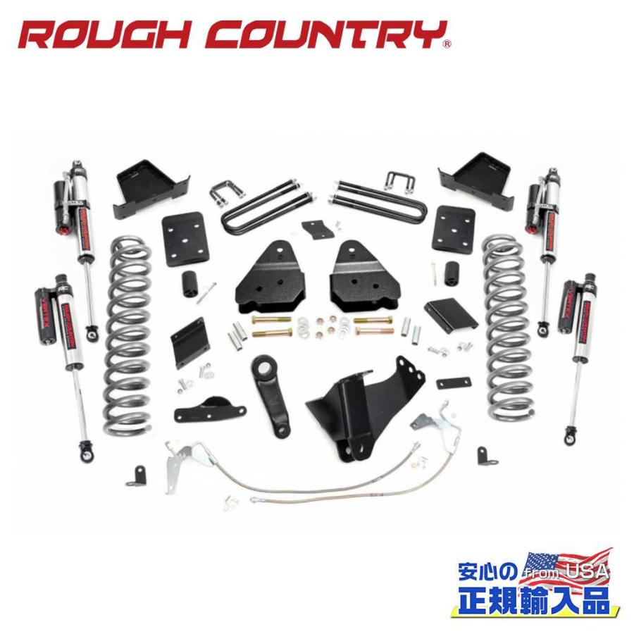 [ROUGH COUNTRY ラフカントリー]6インチリフトキット ガソリン Vertexショック リアスプリング FORD フォード ...