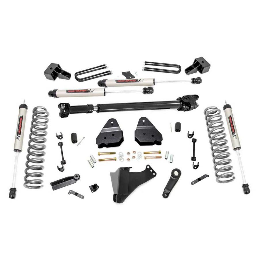 [ROUGH COUNTRY(ラフカントリー)正規品]4.5インチリフトキット V2モノチューブ・Fドライブシャフト有り フォード F-350/F350/55971の画像