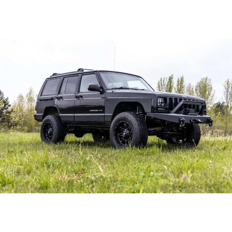 [ROUGH COUNTRY(ラフカントリー)正規輸入店]3インチリフトキット(1) V2モノチューブ・リーフスプリング Jeep ジープ チェロキー XJ/63070の画像