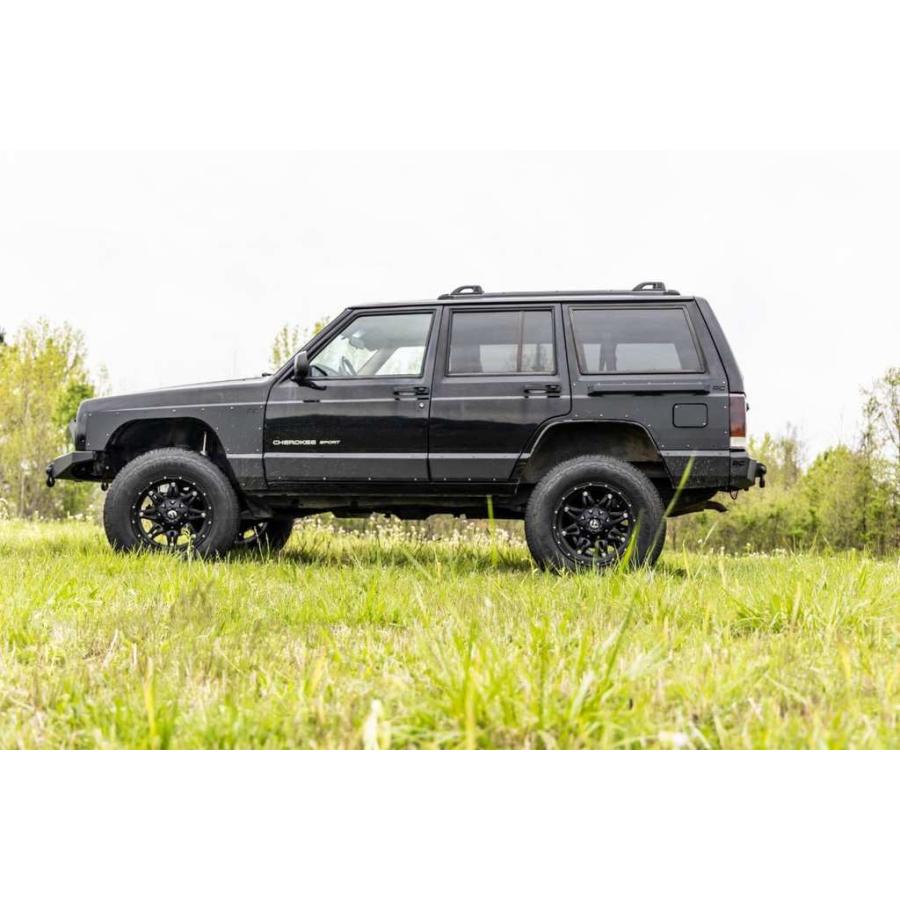 [ROUGH COUNTRY(ラフカントリー)正規輸入店]3インチリフトキット(1) V2モノチューブ・リーフスプリング Jeep ジープ チェロキー XJ/63070の画像