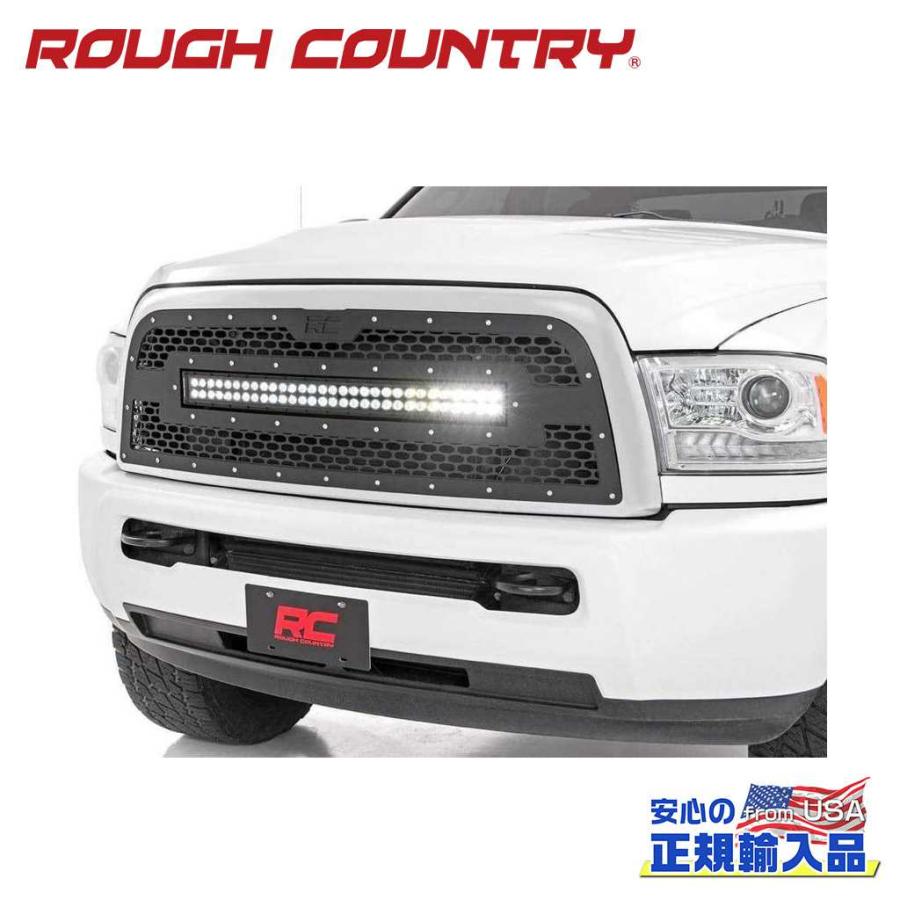 [ROUGH COUNTRY(ラフカントリー)正規品]30インチ LEDライトバー付き メッシュグリル ブラックシリーズ RAM ダッジ ラム