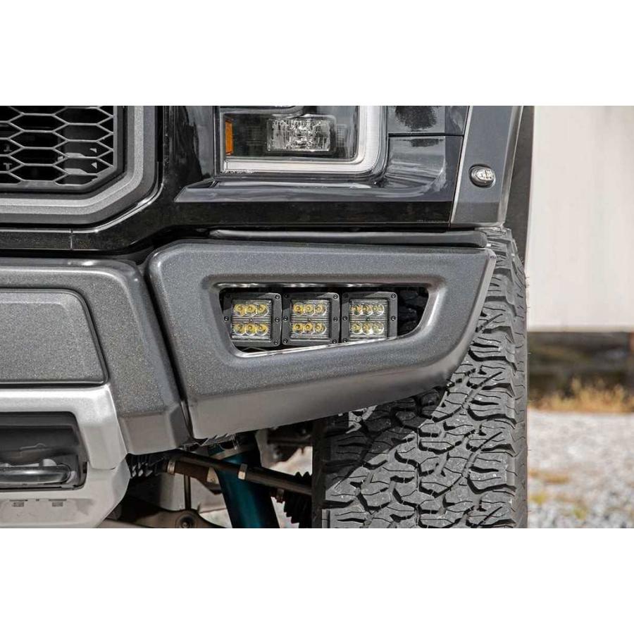 [ROUGH COUNTRY(ラフカントリー)正規品]トリプル LEDフォグライトキット ブラックシリーズ FORD フォード F-150/F150・ラプター/70700の画像