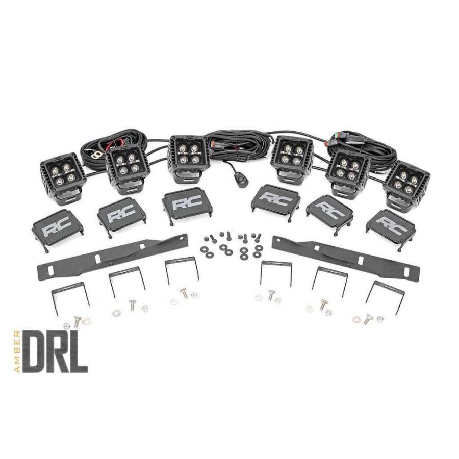 [ROUGH COUNTRY ラフカントリー]トリプル LEDフォグライトキット アンバーDRL付 FORD フォード F-150/F150・ラプター/70700DRLA_2