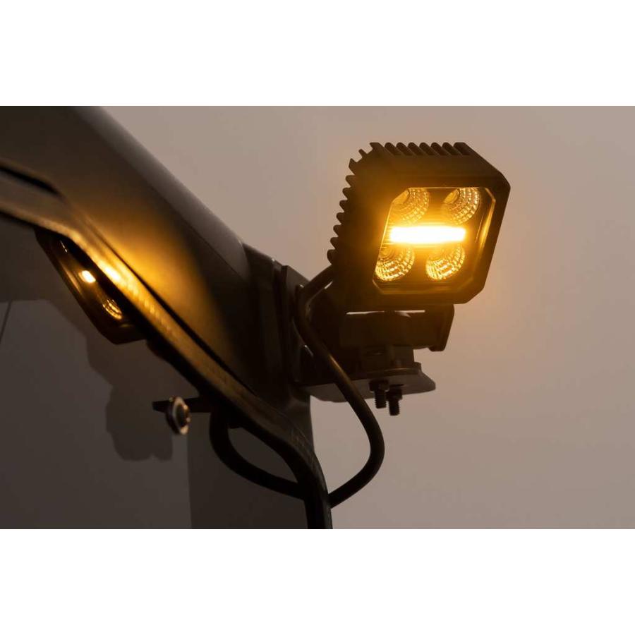 [ROUGH COUNTRY(ラフカントリー)正規品]2インチ角 LEDキューブライト アンバー DRL付き 汎用/70802の画像