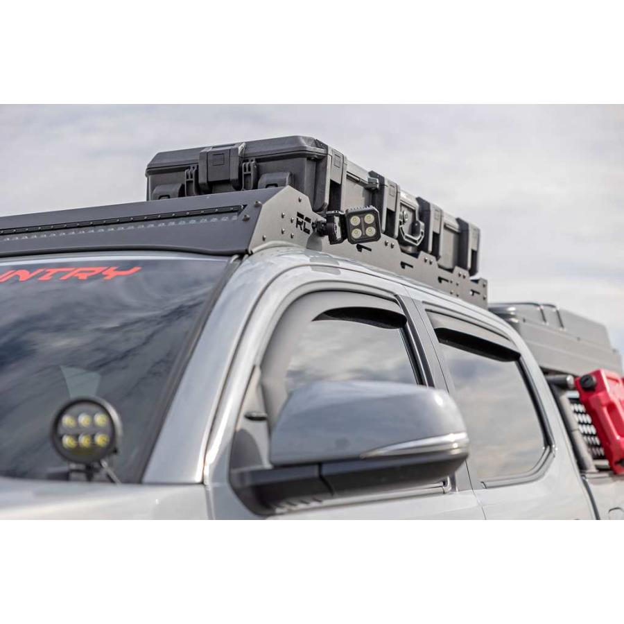 [ROUGH COUNTRY(ラフカントリー)正規品]2インチ角 LEDキューブライト アンバー DRL付き 汎用/70802の画像