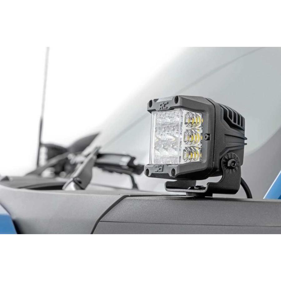 [ROUGH COUNTRY(ラフカントリー)正規品]LEDディッチライトキット ブラックシリーズ ホワイトDRL付き FORD フォード ブロンコ/71048の画像