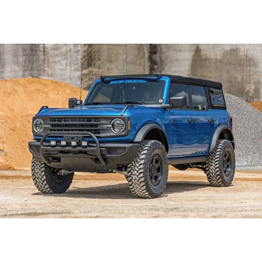 [ROUGH COUNTRY(ラフカントリー)正規品]LEDディッチライトキット ブラックシリーズ ホワイトDRL付き FORD フォード ブロンコ/71048の画像