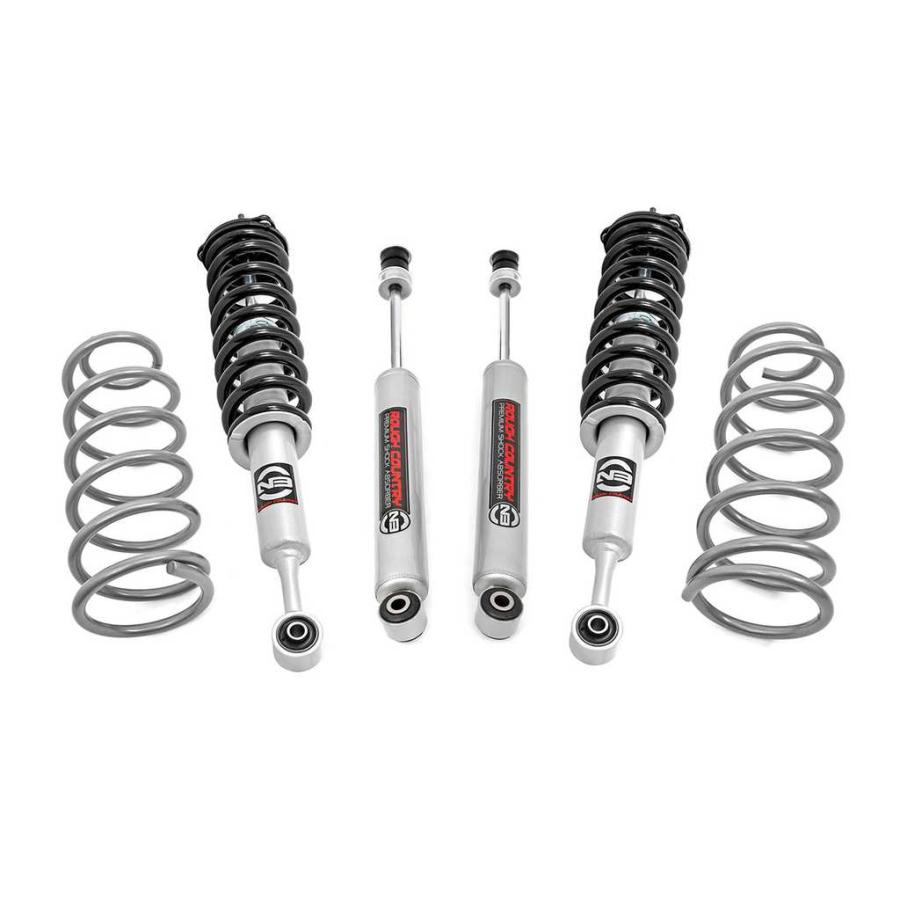 [ROUGH COUNTRY(ラフカントリー)正規品]2インチリフトアップキット/サスキット M1ストラット/M1リアショック付き 4ランナー/76744