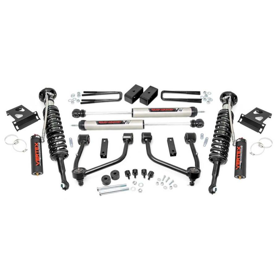 [ROUGH COUNTRY(ラフカントリー)正規輸入総代理店]3.5インチリフトキット Vertexコイルオーバー・V2モノチューブ USトヨタ タンドラ/76857の画像