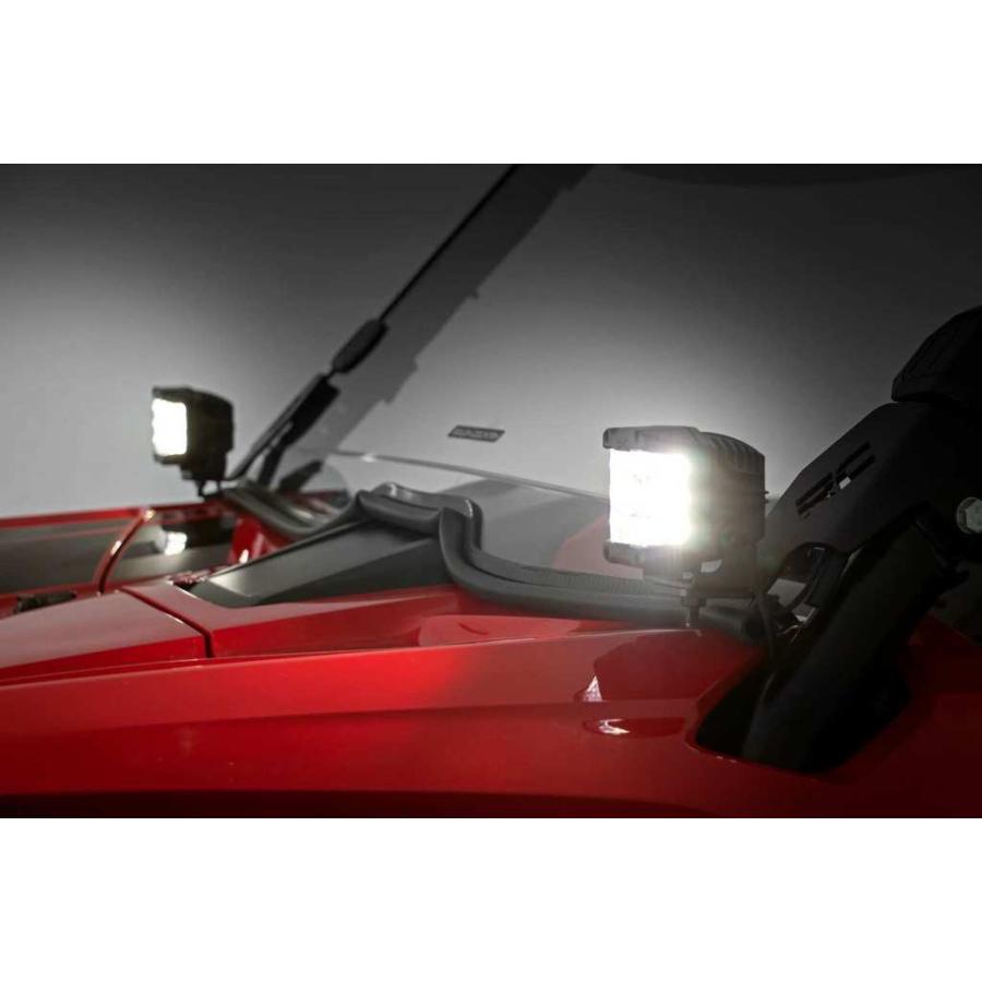 [ROUGH COUNTRY(ラフカントリー)正規品]LEDキューブキット ブラックシリーズ アンバーDRL付き ホンダ タロン1000R/92033の画像