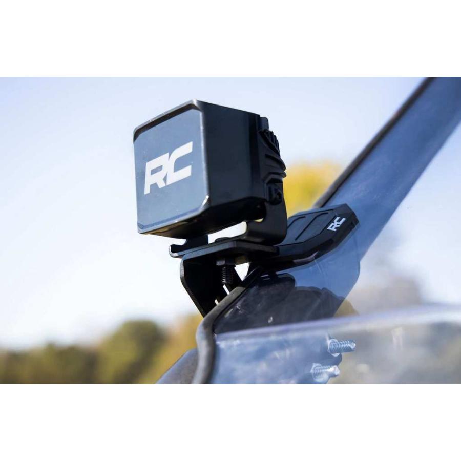 [ROUGH COUNTRY(ラフカントリー)正規品]2インチキューブ LEDライト ブラックシリーズ・ホワイトDRL付き ポラリス RZR 4WD・PRO XP/93080の画像