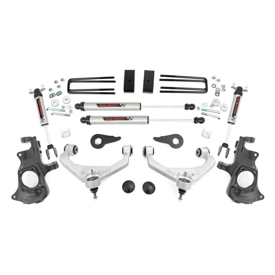 [ROUGH COUNTRY(ラフカントリー)正規輸入総代理店]3.5インチリフトキット V2モノチューブ シボレー/GMC 2500HD・3500HD/95770の画像