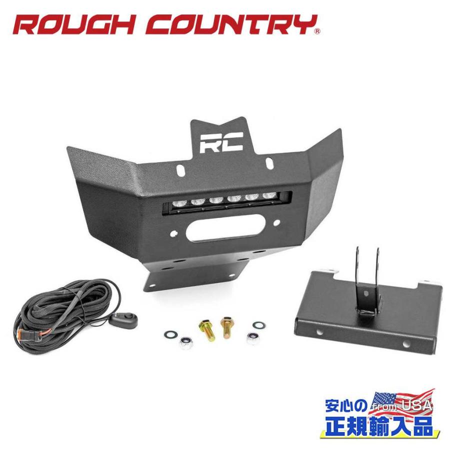 [ROUGH COUNTRY(ラフカントリー)正規品]フロントバンパー/ウインチバンパー ウインチマウント・6インチライトバー付き レネゲード/97072 | ブランド登録なし