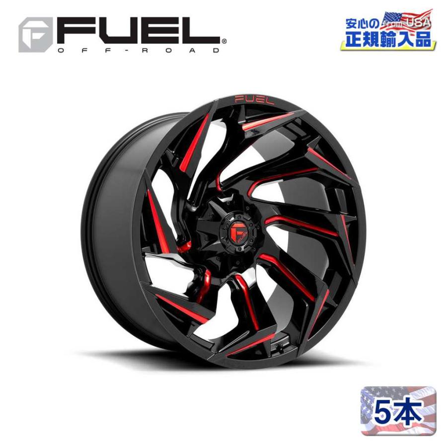[FUEL OFFROAD（フューエルオフロード）正規品]20インチアルミホイール 5本 汎用 D755 REACTION 20×9 6H ...