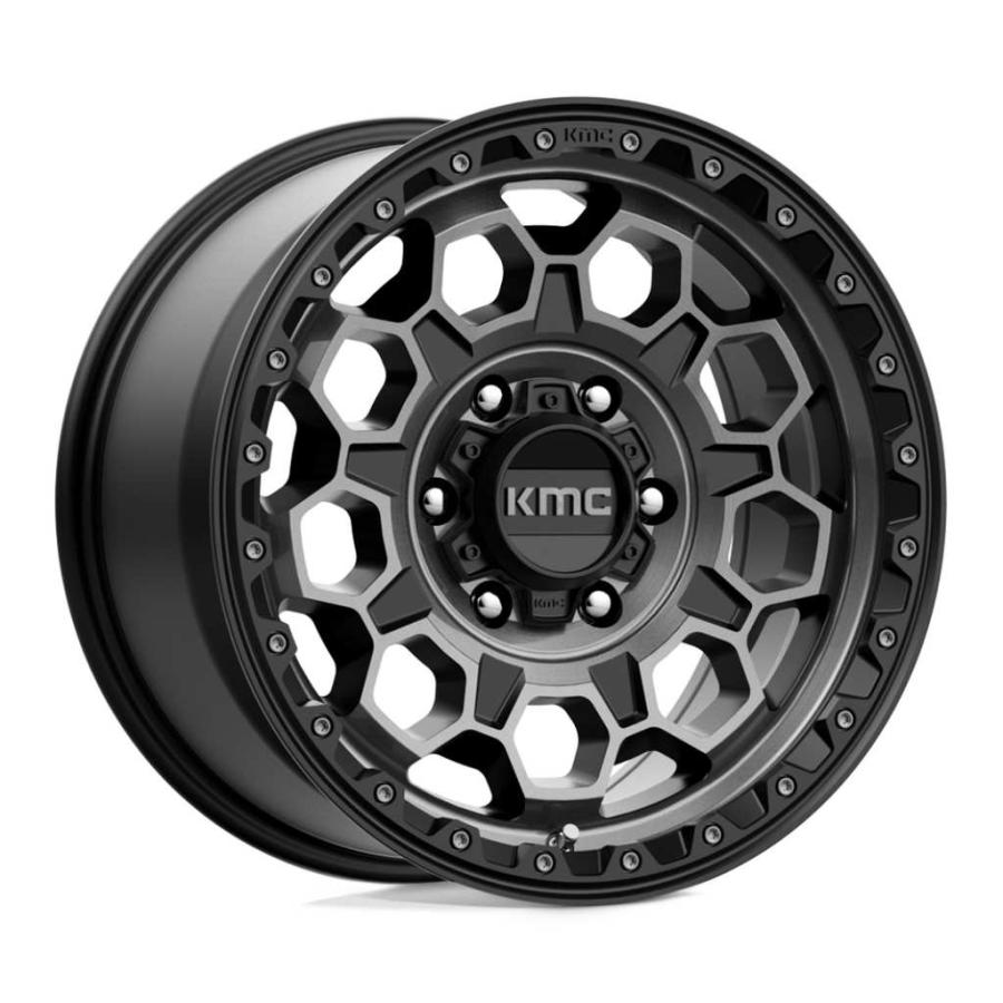 [KMC 日本販売代理店]17インチアルミホイール 4本 KM545 TREK 17×8J 6H 139.7 +20 CB106.1 汎用/KM54578068420の画像