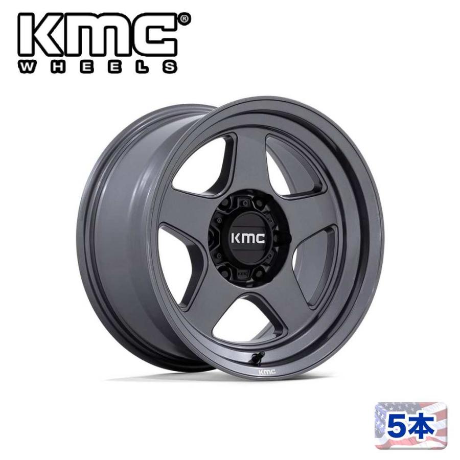 [KMC 日本販売代理店]17インチアルミホイール 5本 KM728 LOBO 17×8.5J 6H 120 +18 CB66.9 汎用/KM728AX17857718の画像
