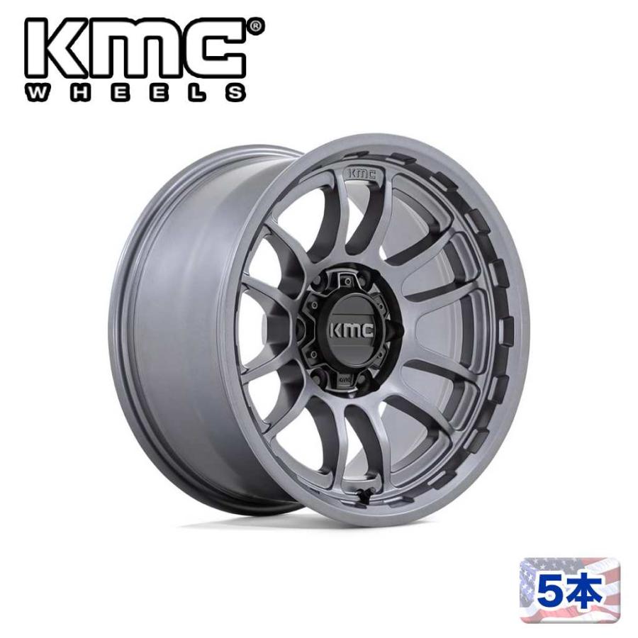 [KMC 日本販売代理店]17インチアルミホイール 5本 KM727 WRATH 17×8.5J 5H 127 ±0 CB71.5 汎用/KM727AX17855000の画像