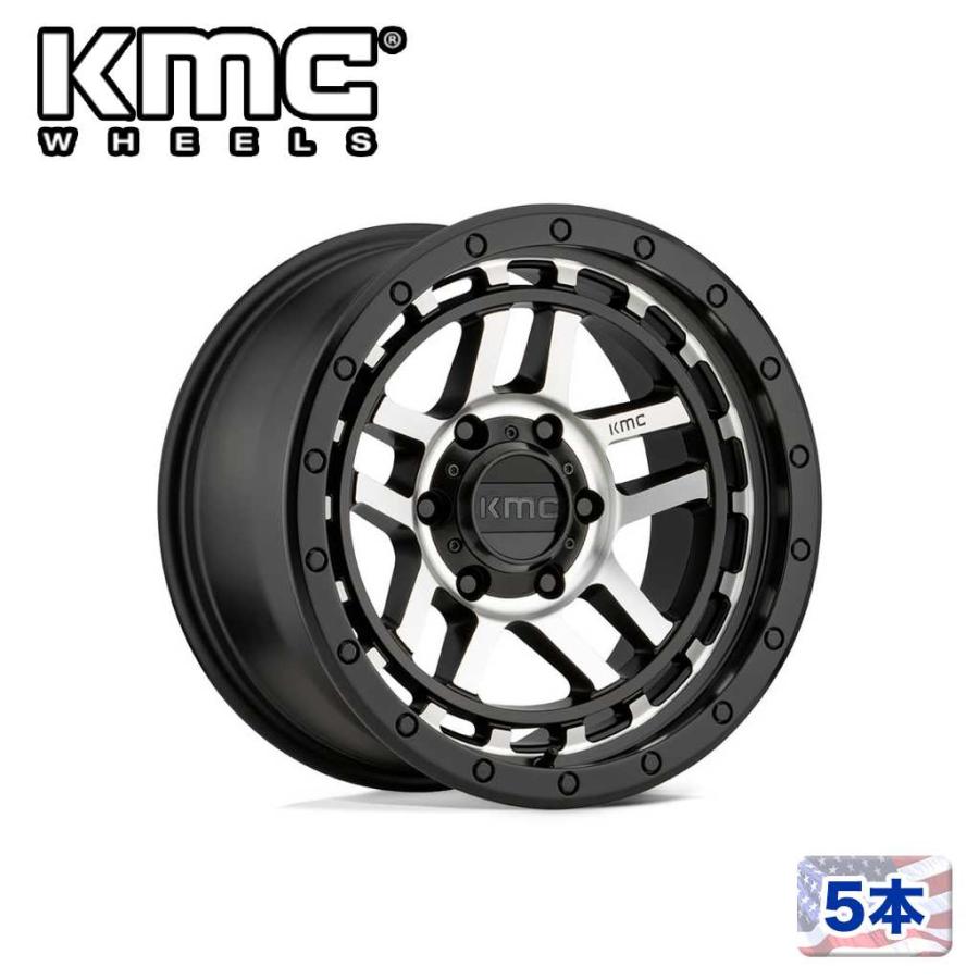 [KMC 日本販売代理店]17インチアルミホイール 5本 KM540 RECON 17×8.5J 6H 139.7 +18 CB106.1 汎用/KM54078568518の画像