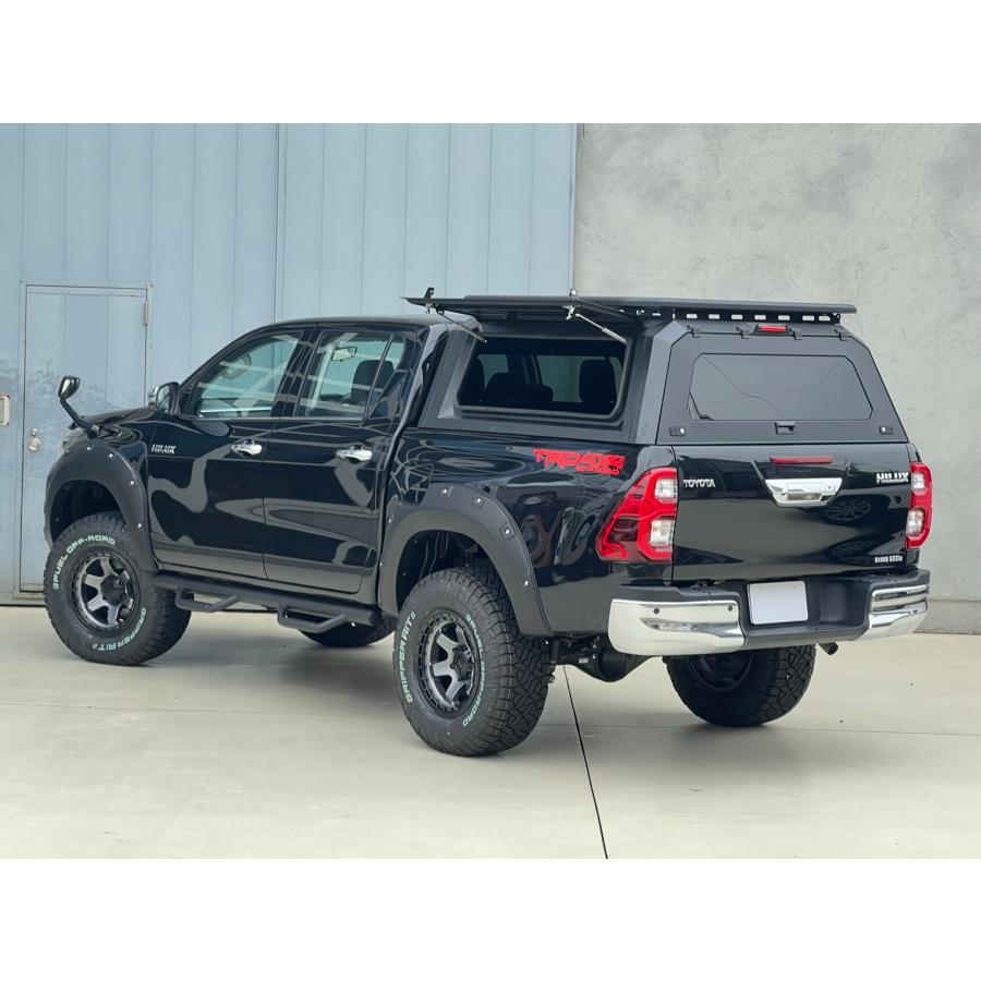 [GI★GEAR] スチールキャノピー＆ルーフラック 2点セット (スライドウィンドウ付) HILUX ハイラックス GUN125[キャンプ  X Z 前期 後期] | ブランド登録なし | 01