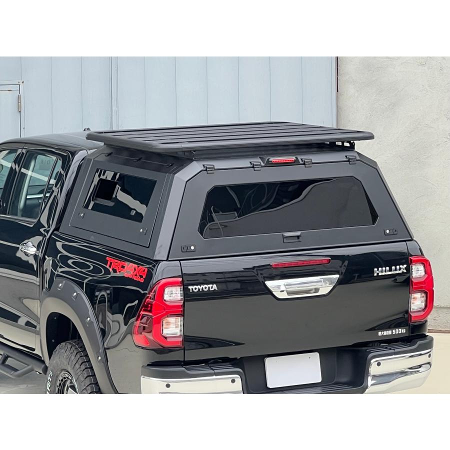 [GI★GEAR] スチールキャノピー＆ルーフラック 2点セット (スライドウィンドウ付) HILUX ハイラックス GUN125[キャンプ  X Z 前期 後期] | ブランド登録なし | 02