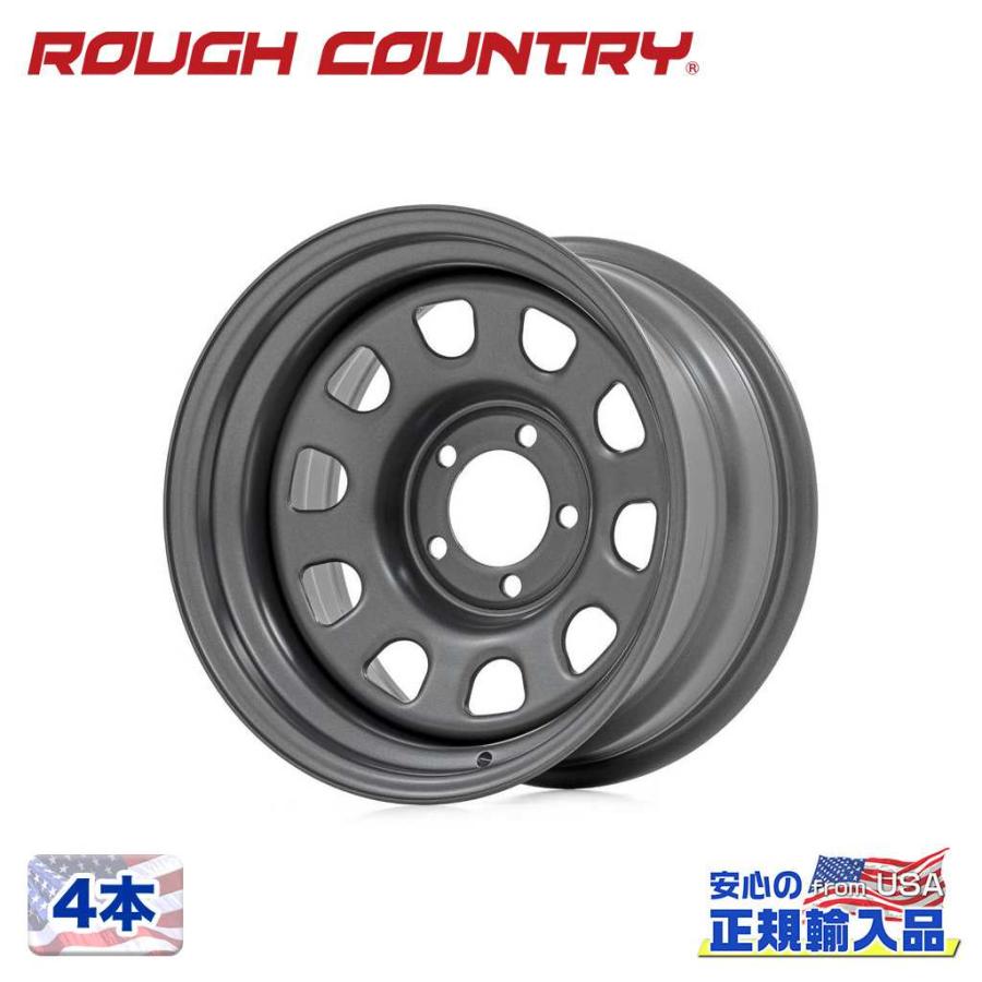 ROUGH COUNTRY 正規品] 16インチスチールホイール 4本 16×8J 6H 139.7 