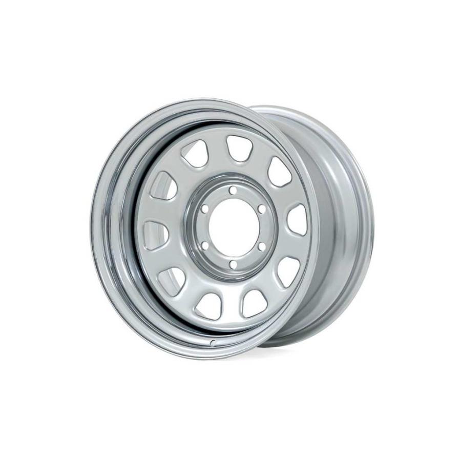 [ROUGH COUNTRY 正規品] 17インチスチールホイール 5本 17×9J 6H 139.7 -12 CB107.95 クローム 汎用 / RC51-7655Cの画像