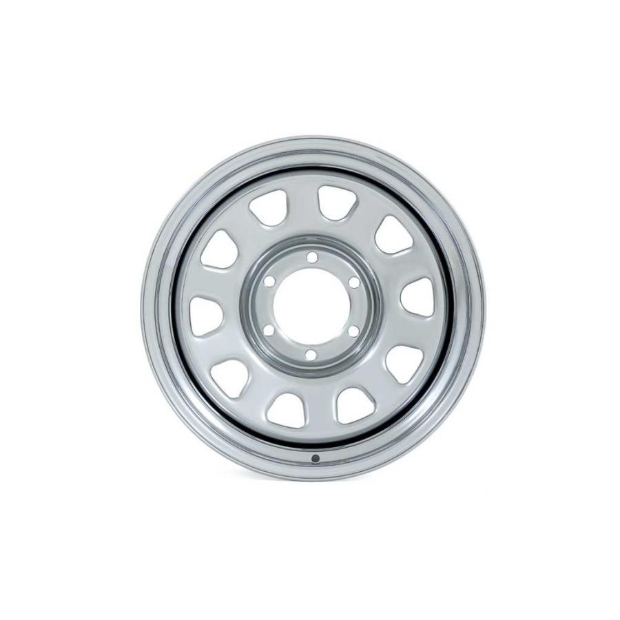 [ROUGH COUNTRY 正規品] 17インチスチールホイール 5本 17×9J 6H 139.7 -12 CB107.95 クローム 汎用 / RC51-7655Cの画像