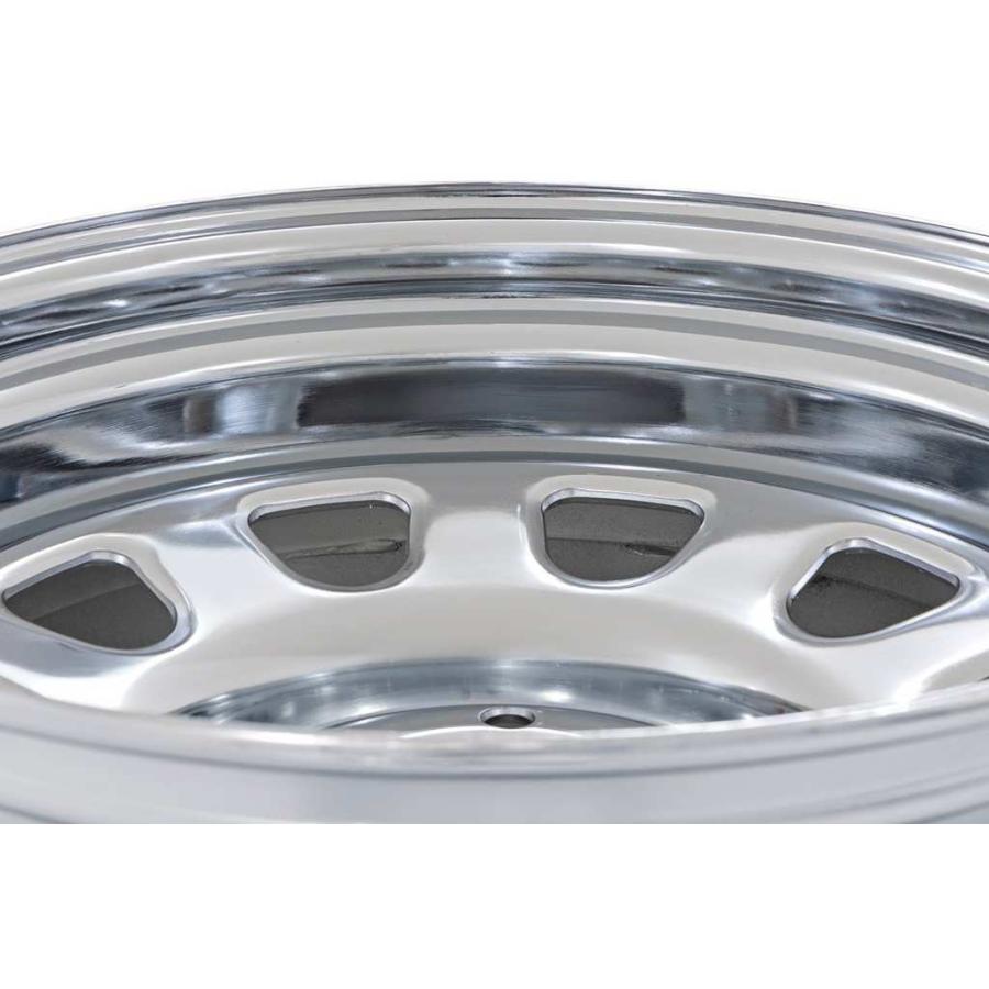 [ROUGH COUNTRY 正規品] 17インチスチールホイール 5本 17×9J 6H 139.7 -12 CB107.95 クローム 汎用 / RC51-7655Cの画像
