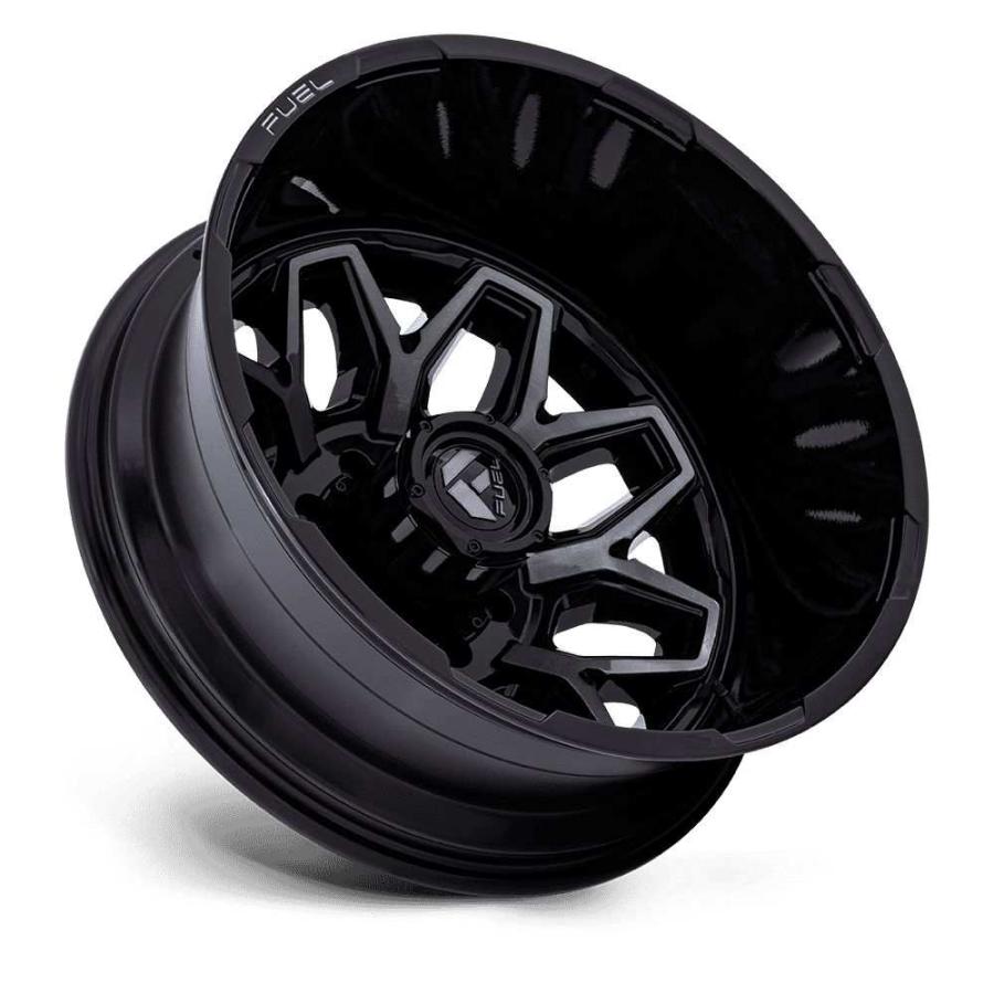 [FUEL OFFROAD 正規品]22インチ アルミホイール 5本 D875 FLUX DUALLY グロスブラック 22×8.25 8H 210 -227 CB154.3/D87522829335の画像