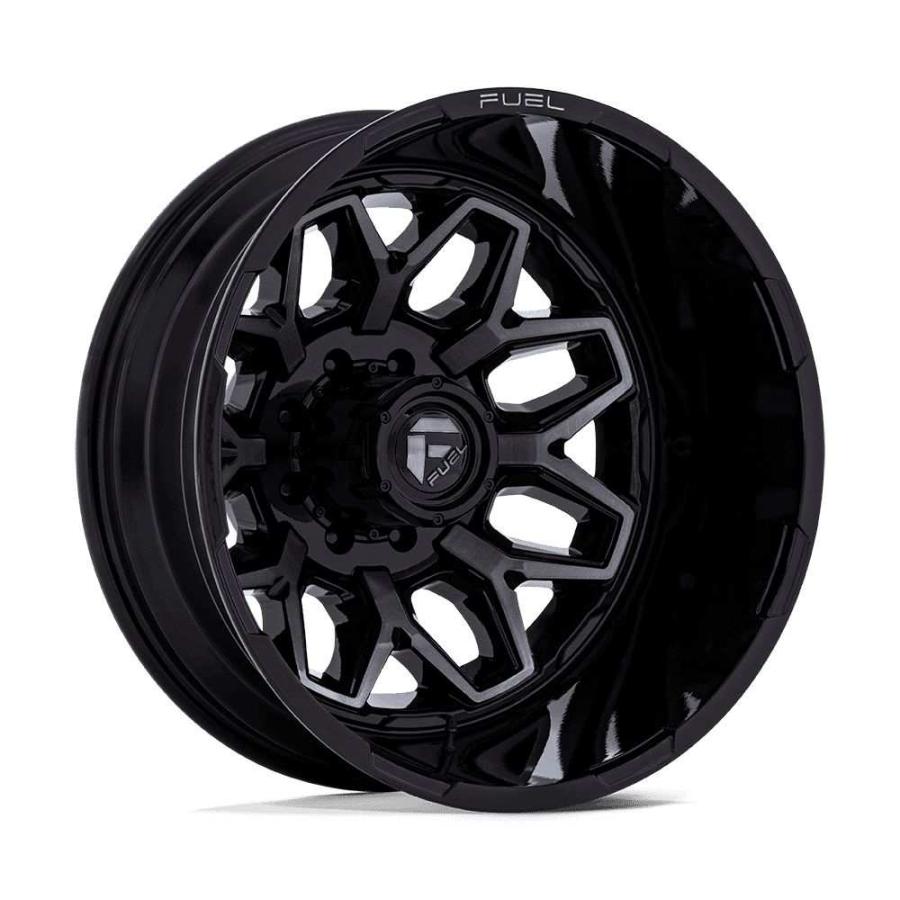 [FUEL OFFROAD 正規品]22インチ アルミホイール 5本 D875 FLUX DUALLY グロスブラック 22×8.25 8H 210 -246 CB154.3/D87522829345の画像