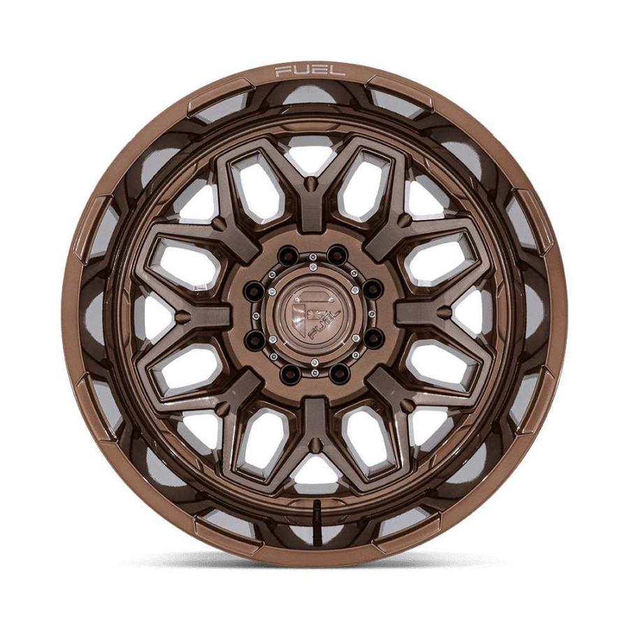 [FUEL OFFROAD 正規品]22インチ アルミホイール 5本 D876 FLUX DUALLY プラチナムブロンズ 22×8.25 8H 165.1 -246 CB117/D87622827245の画像