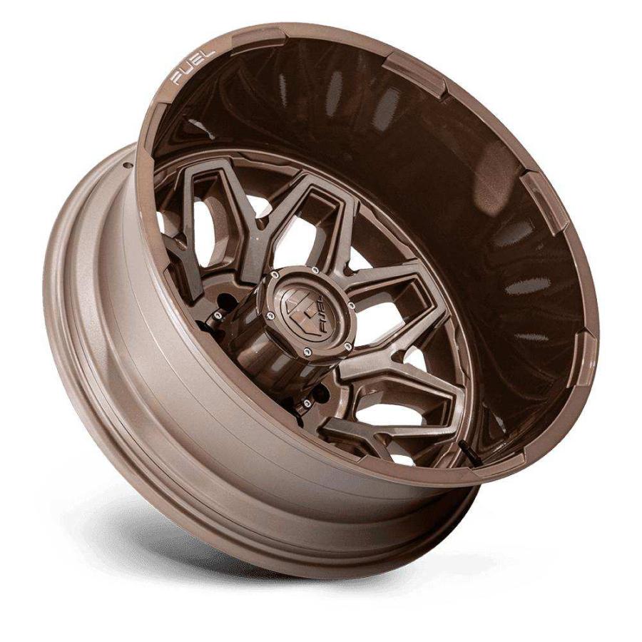 [FUEL OFFROAD 正規品]22インチ アルミホイール 5本 D876 FLUX DUALLY プラチナムブロンズ 22×8.25 8H 165.1 -201 CB117/D87622827225の画像