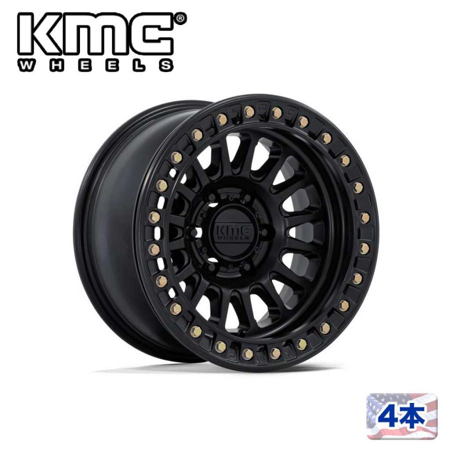 [KMC 正規品]17インチ アルミホイール 4本 KM239 IMPACT BEADLOCK マットブラック 17×9 6H 139.7 1 CB108/KM239MX17906001 | 