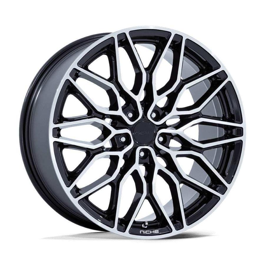 [NICHE 正規品]20インチ アルミホイール 2本 NC277 CALABRIA 5 グロスブラックマシーンド 20×10.5 5H 114.3 +40 CB72.56/NC277BD20051240の画像