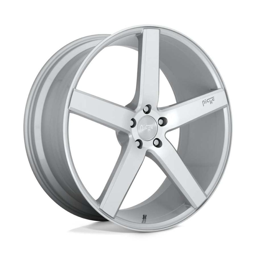 [NICHE 正規品]19インチ アルミホイール 2本 M135 MILAN グロスシルバーマシーンド 19×8.5 5H 114.3 +35 CB72.56/M135198565+35の画像