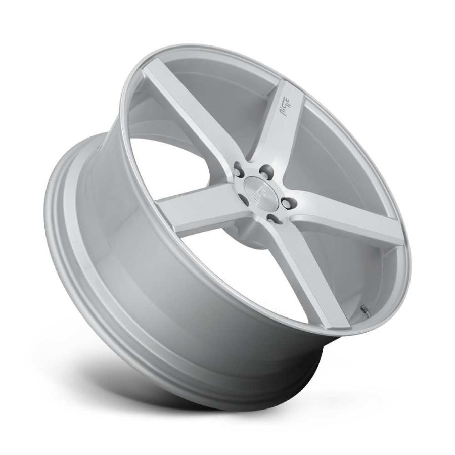 [NICHE 正規品]19インチ アルミホイール 2本 M135 MILAN グロスシルバーマシーンド 19×8.5 5H 114.3 +35 CB72.56/M135198565+35の画像