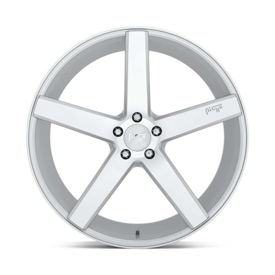 [NICHE 正規品]19インチ アルミホイール 2本 M135 MILAN グロスシルバーマシーンド 19×8.5 5H 114.3 +35 CB72.56/M135198565+35の画像