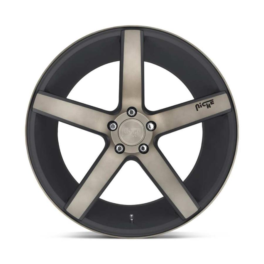 [NICHE 正規品]19インチ アルミホイール 2本 M134 MILAN マットブラック DDTマシーンド 19×8.5 5H 114.3 +35 CB72.56/M134198565+35の画像