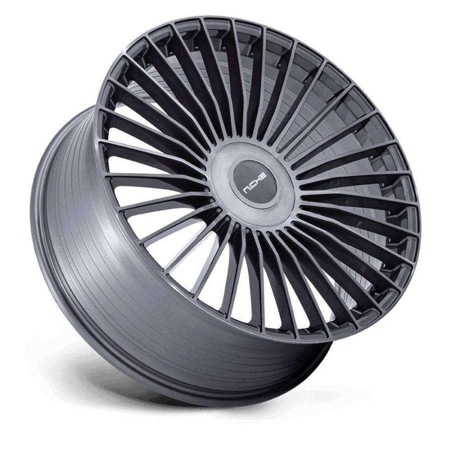 [NICHE 定まり品]20in 軽銀銀輪 2本 NC282 SERENE グロスチタニウムブラッシュド 20×10.5 5H 114.3 +40 CB72.56/NC282AR20054640