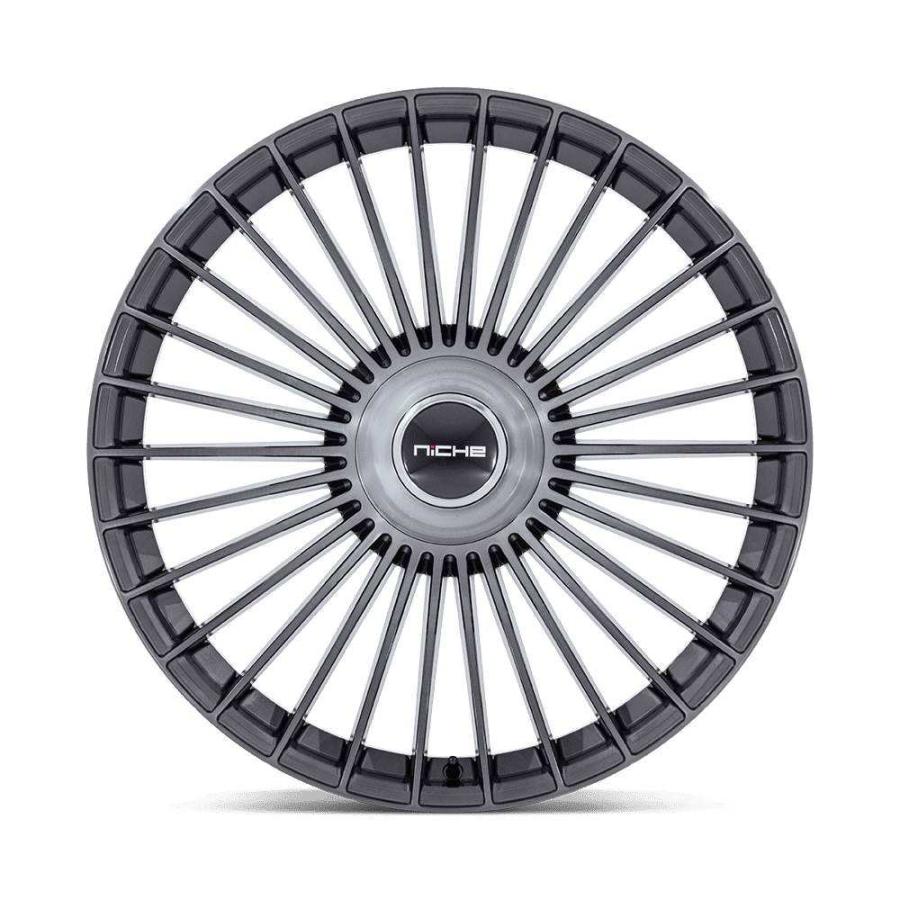 [NICHE 定まり品]20in 軽銀銀輪 2本 NC282 SERENE グロスチタニウムブラッシュド 20×10.5 5H 114.3 +40 CB72.56/NC282AR20054640