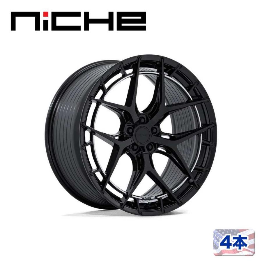 Niche タイヤホイールセット 22インチ 9J pcd114.3 ＋38 NICHE 正規品]22インチ アルミホイール 4本 NC286 RIVIERA グロス