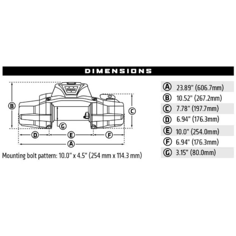 WARN 正規品]ZEON XP 10-S ウインチ 最大牽引力 4536kg 合成ロープ