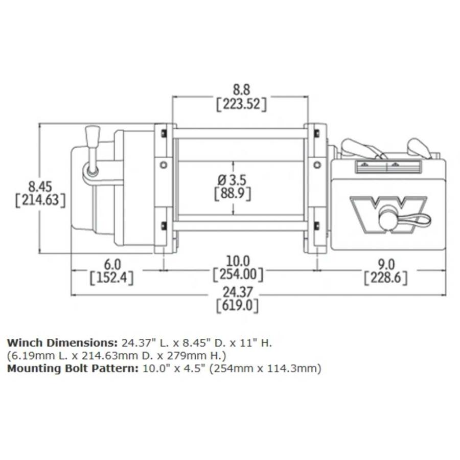 WARN (ウォーン) USA正規品]M12 24V ヘビーウエイト ウインチ ワイヤー