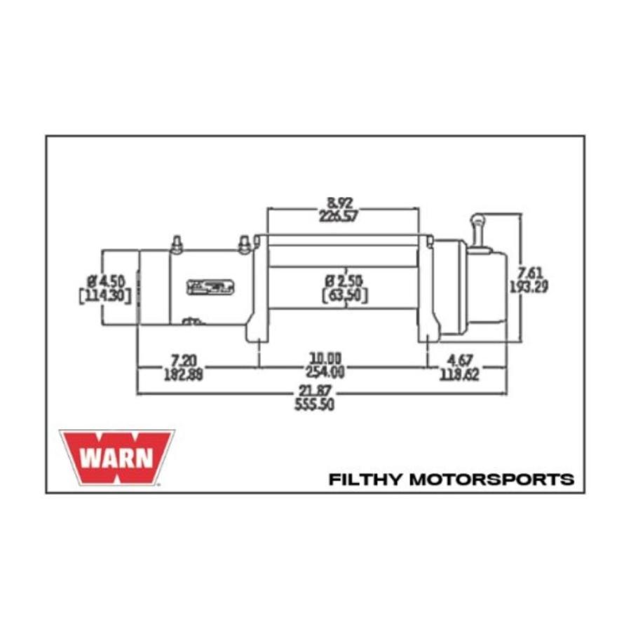 WARN (ウォーン) USA正規品】ウインチ (ウィンチ) XD9 ワイヤーロープ