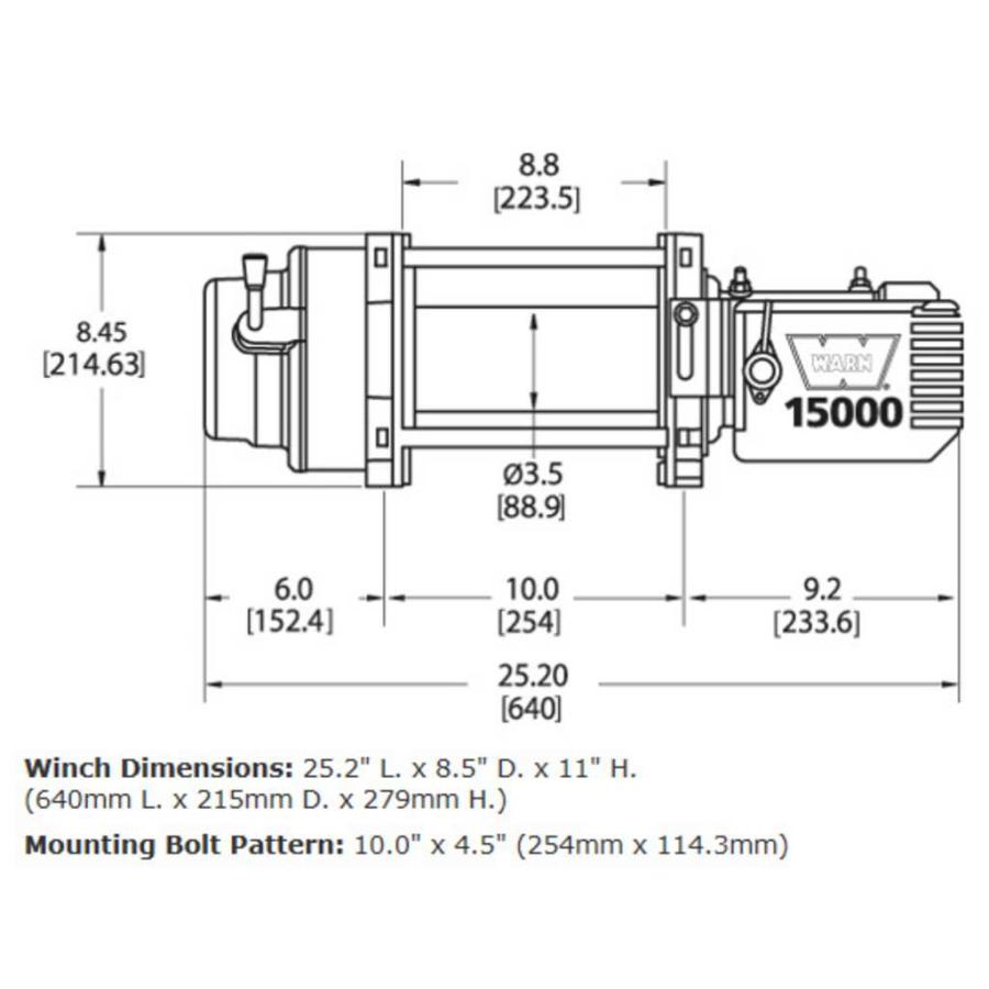 WARN (ウォーン) USA正規品]M15 24V ヘビーウエイト ウインチ ワイヤー