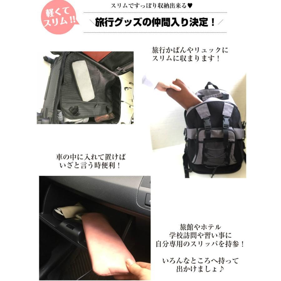 スリッパ 携帯 携帯スリッパ 卒業 入学 旅行 スリム 折り曲げないマットタイプ Ｍ/L 防災グッズ 避難用｜dolphinshop｜11